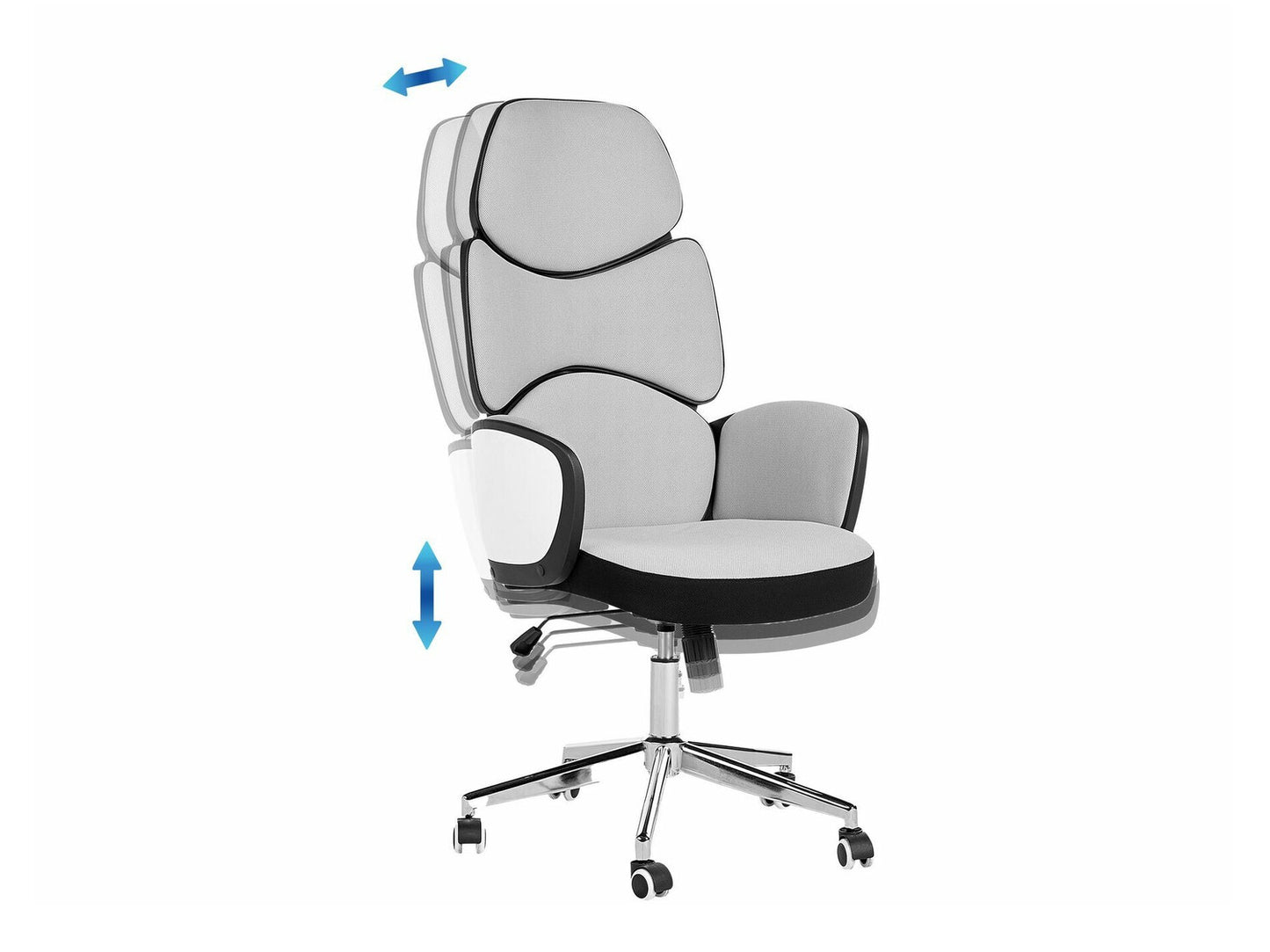 Biuro kėdė Swivel Šviesi Pilka and Juoda SPLENDID 337440