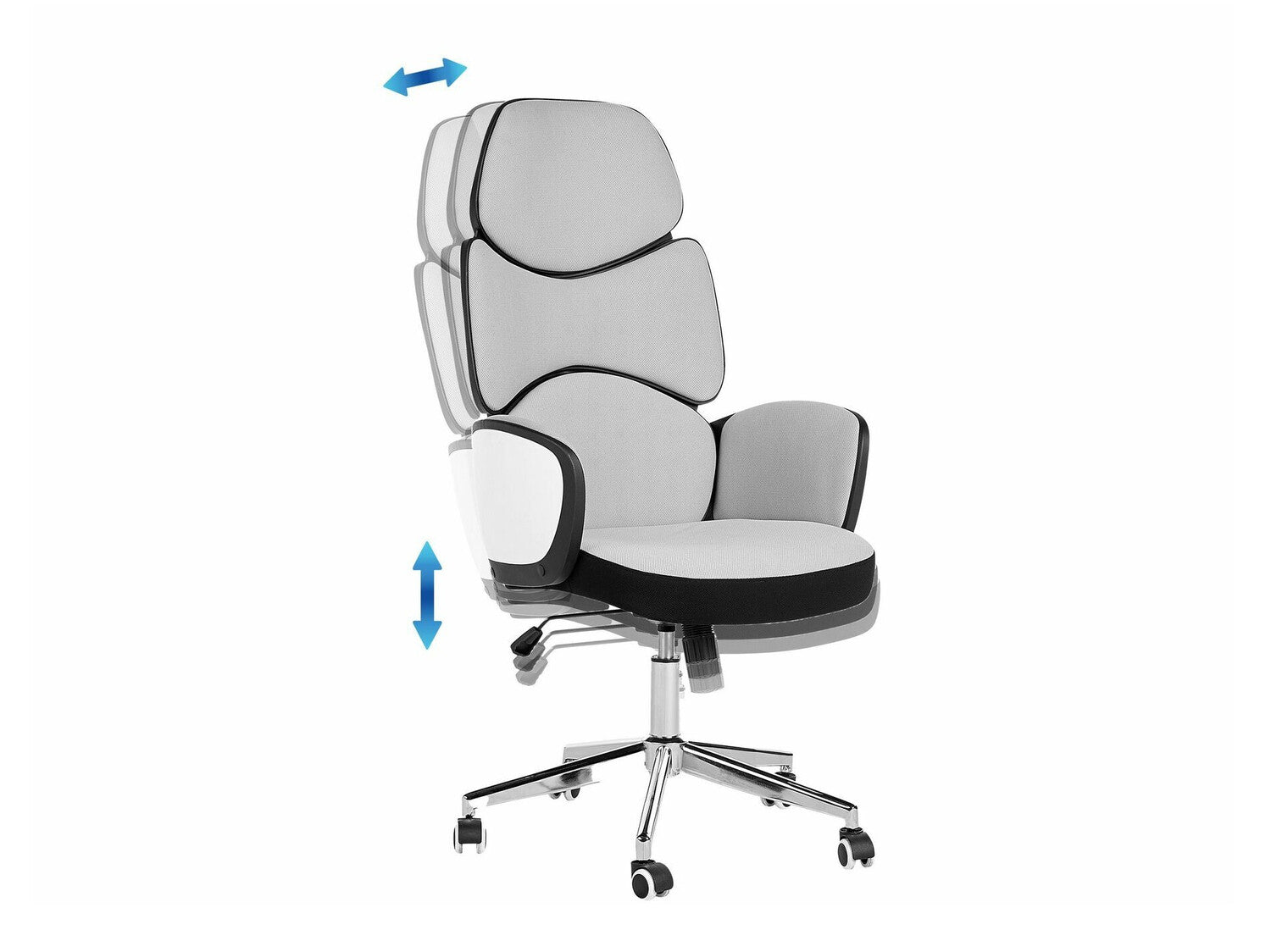 Biuro kėdė Swivel Šviesi Pilka and Juoda SPLENDID 337440