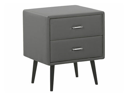Naktinis staliukas 2 Stalčius Faux Oda Lovoside Stalas Pilka ESSONNE 204984 Spalva: Pilka + Juoda