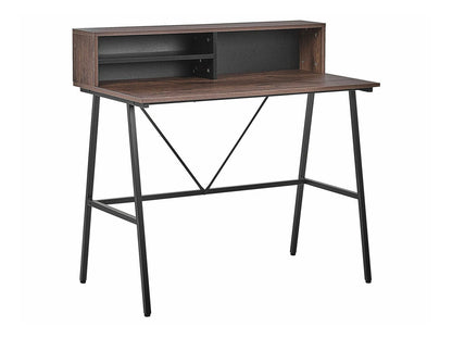 Darbo stalas Home Office Darbo stalas with Lentynos 100 x 50 cm Tamsi Medis HARISON 206497