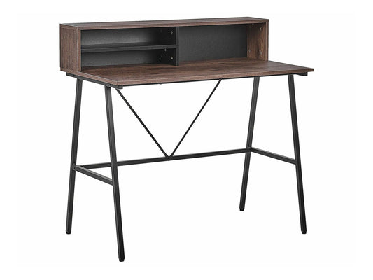 Darbo stalas Home Office Darbo stalas with Lentynos 100 x 50 cm Tamsi Medis HARISON 206497