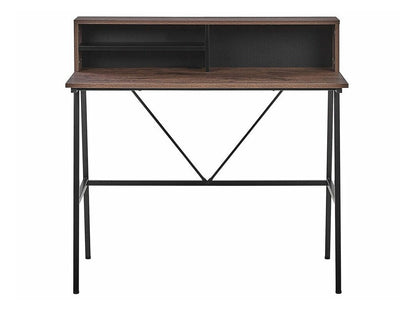 Darbo stalas Home Office Darbo stalas with Lentynos 100 x 50 cm Tamsi Medis HARISON 206497
