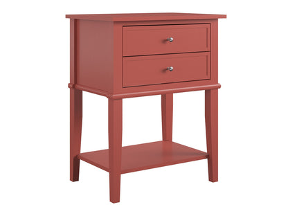 Šoninis staliukas Franklin Accent Stalas With 2 Stalčiai 5062915COM, Spalva: Raudona