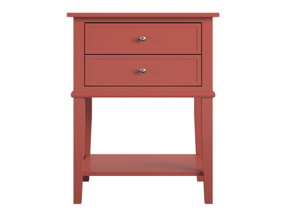 Šoninis staliukas Franklin Accent Stalas With 2 Stalčiai 5062915COM, Spalva: Raudona