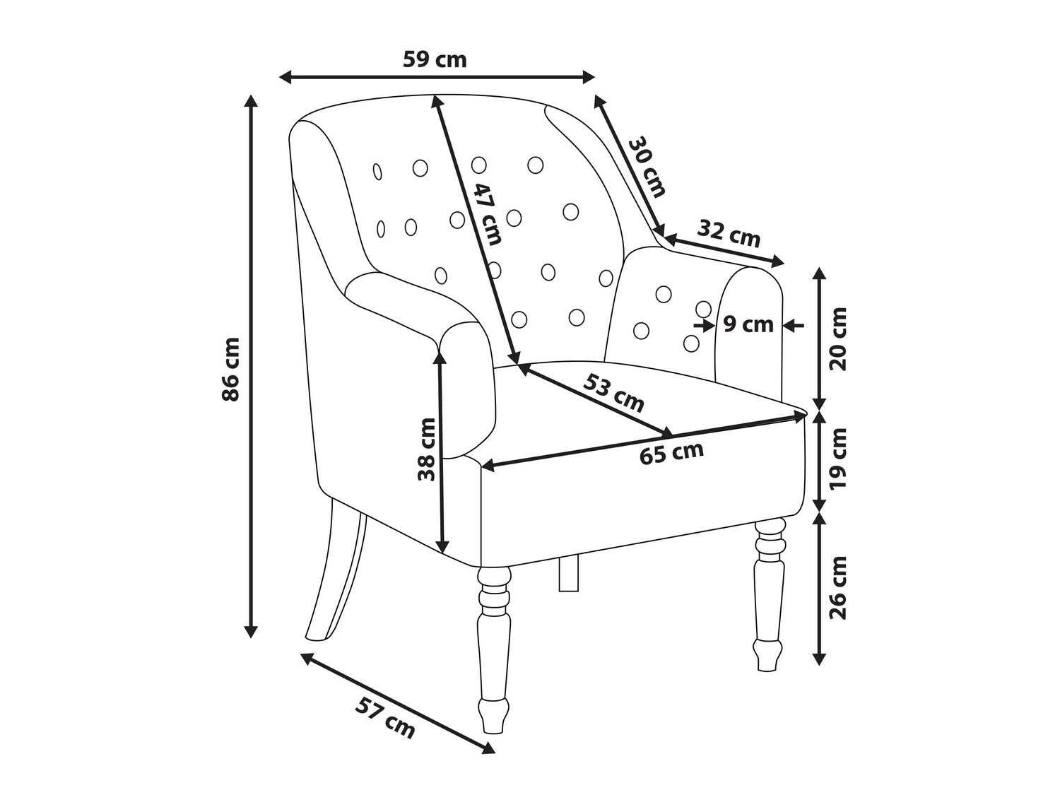 Fotelis Patchwork Gobelenas Fotelis Multispalva MANDAL 55594