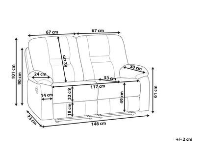 Sofa reglaineris BERGEN 340282 (Pilka)