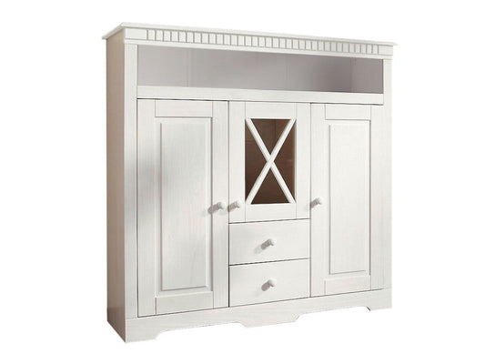 Komoda Vtrina LISA Highboard W/L 2601516 (Balta)