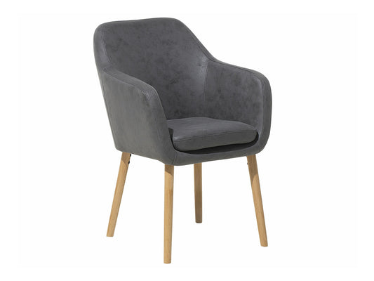 Kėdė Faux Oda Dining Kėdė Pilka YORKVILLE 91595 (Pilka)