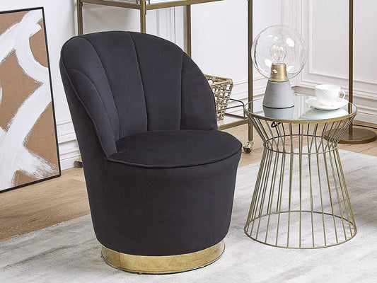 Fotelis Velvetas Juoda ALBY 222147 (Juoda)