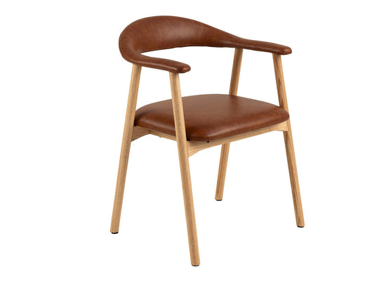 Kėdė Addi dining kėdė with armrest ruda 0000103476