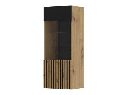 Pakabinama vitrina AURIS WITRYNA WISZĄCA - DĄB ARTISAN/CZARNY MAT