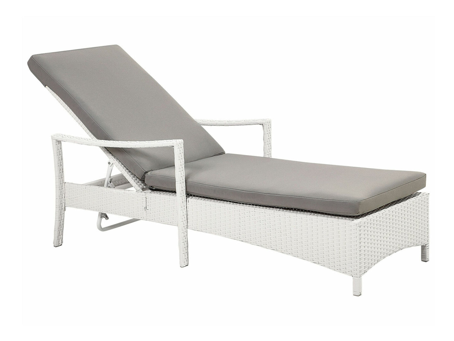 Lauko gultas PE Rattan Reclining Sun Lounger Balta VASTO 73562 (Balta)