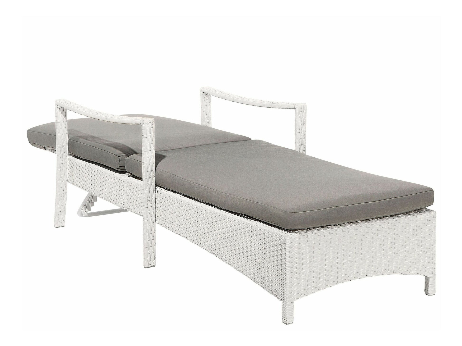 Lauko gultas PE Rattan Reclining Sun Lounger Balta VASTO 73562 (Balta)
