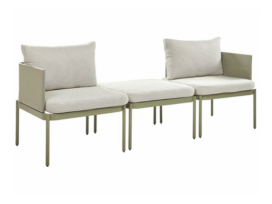 Lauko baldų komplektas 2 Seater Convertible Garden Sofa Komplektas Žalia TERRACINA 395329 (Žalia)