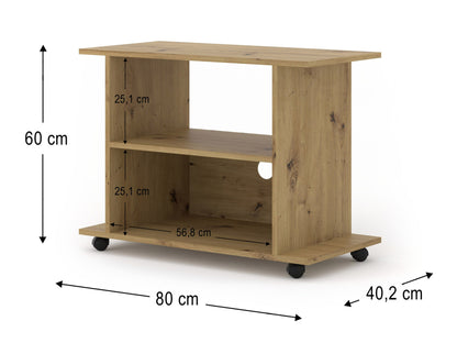TV staliukas YOGI SZAFKA RTV NA KÓŁKACH. YOGI_ARTISAN_OAK (Artisan ąžuolas)
