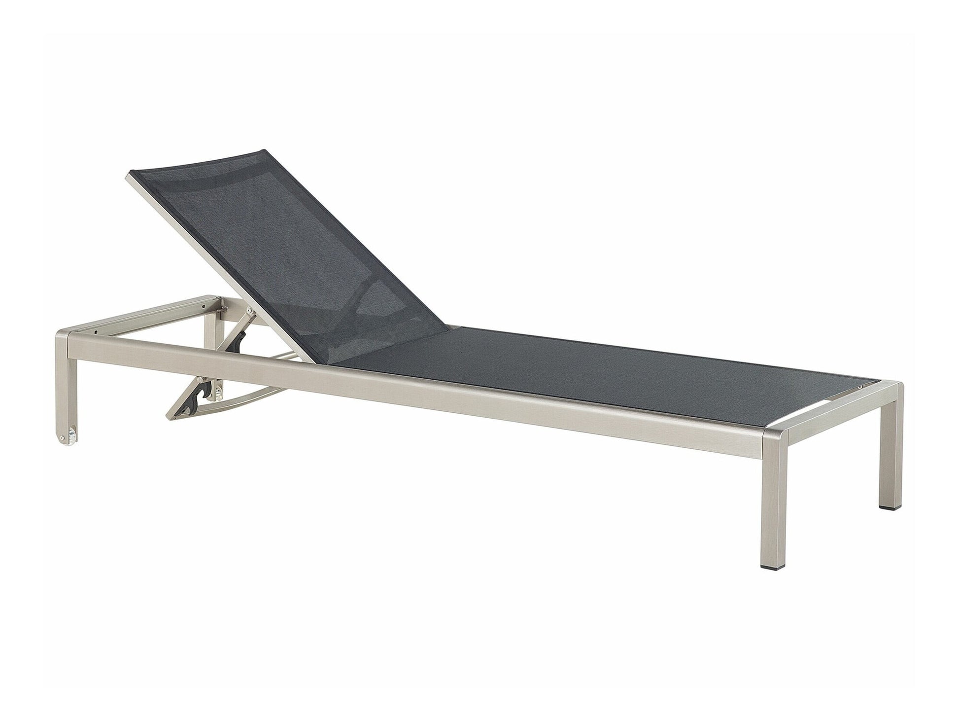 Lauko gultas Aluminium Reclining Sun Lounger Juoda FOSSATO 73463 (Juoda)