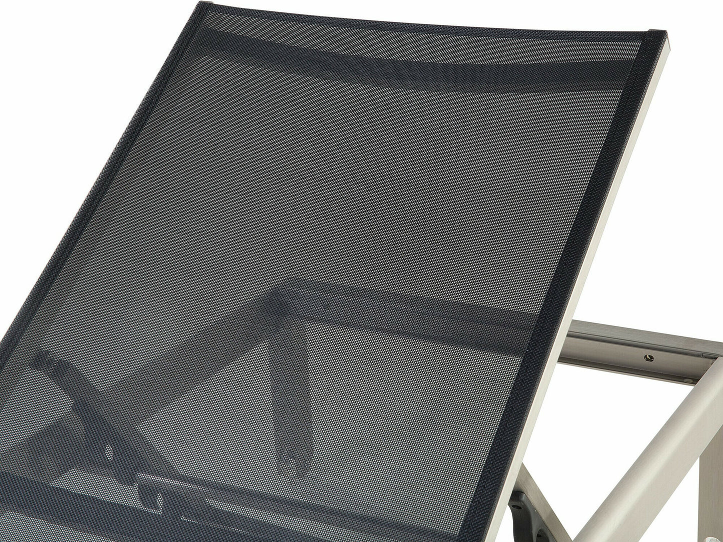 Lauko gultas Aluminium Reclining Sun Lounger Juoda FOSSATO 73463 (Juoda)