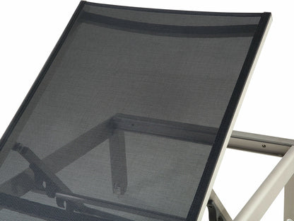 Lauko gultas Aluminium Reclining Sun Lounger Juoda FOSSATO 73463 (Juoda)