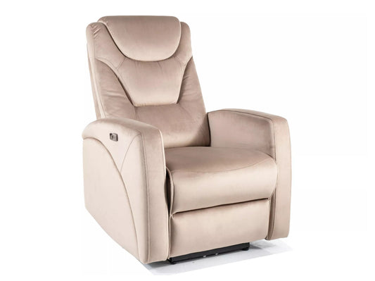 Fotelis reglaineris Fotel Kronos Velvetas KRONOSVCBE (Beige)