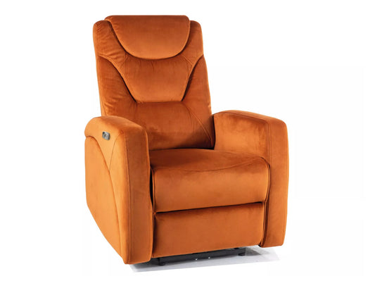 Fotelis reglaineris Fotel Kronos Velvetas KRONOSVCY (Oranžinė)