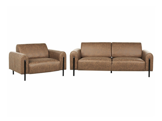 Minkštų baldų komplektas Living Room Komplektas ASKIM 502341 (Šviesi ruda)