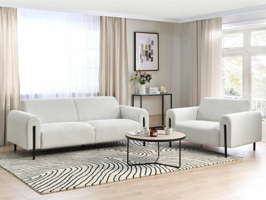 Minkštų baldų komplektas Living Room Komplektas ASKIM 504144 (Kreminė)