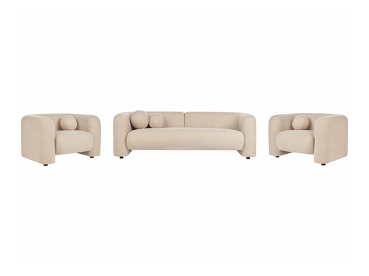Minkštų baldų komplektas 5 Seater Boucle Living Room Komplektas Beige LEIREN 507642
