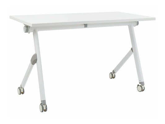 Darbo stalas Sulankstomas Office Darbo stalas with Wheels BENDI 508352, Plotis: 120 cm, Stalviršio spalva: Balta, Kojų spalva: Balta