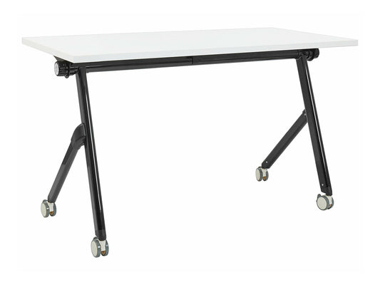 Darbo stalas Sulankstomas Office Darbo stalas with Wheels BENDI 508423, Plotis: 120 cm, Stalviršio spalva: Balta, Kojų spalva: Juoda