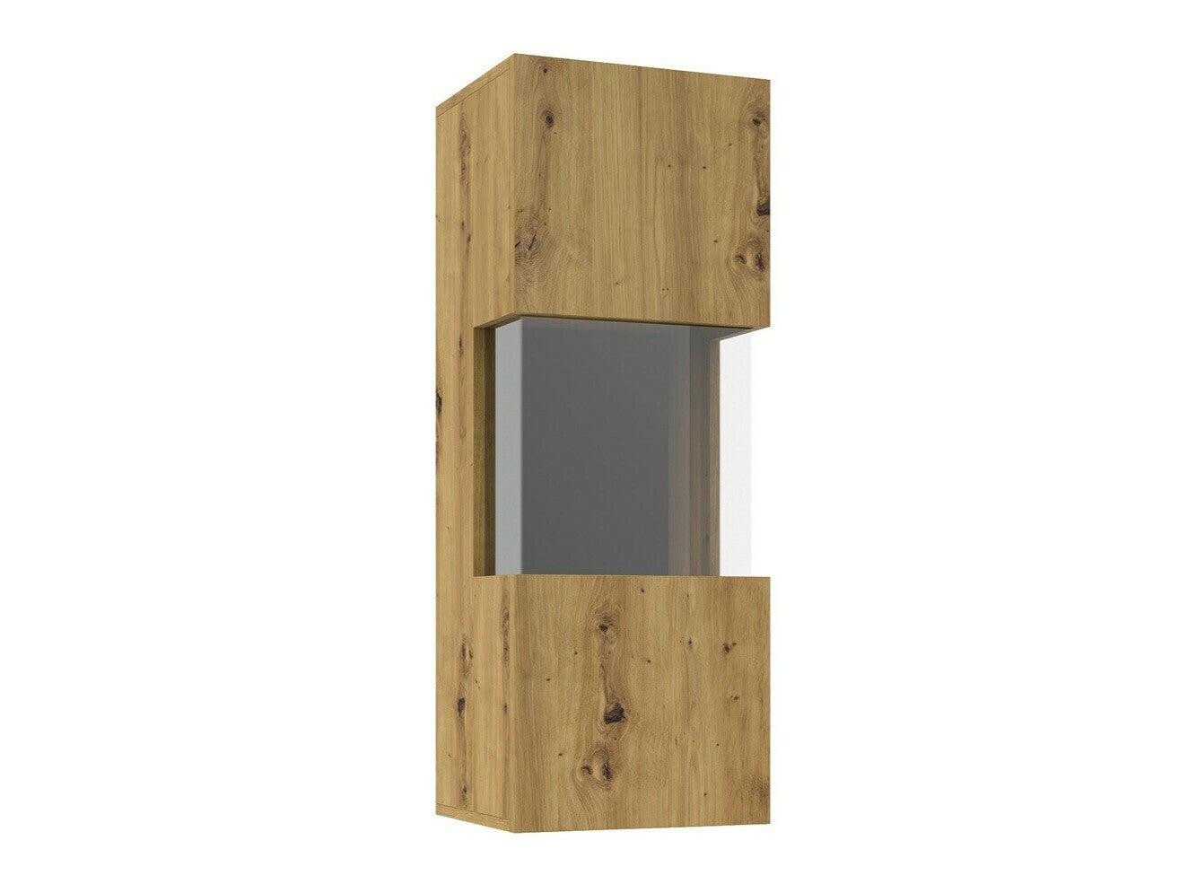 Pakabinama vitrina Ava 07 24RCLM07, Spalva: Artisan ąžuolas + Juoda