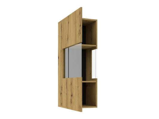 Pakabinama vitrina Ava 07 24RCLM07, Spalva: Artisan ąžuolas + Juoda
