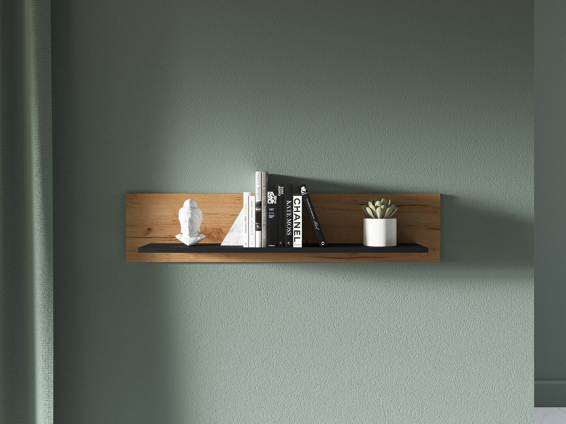 Pakabinama lentyna URSO 12 craft gold/black - shelf
