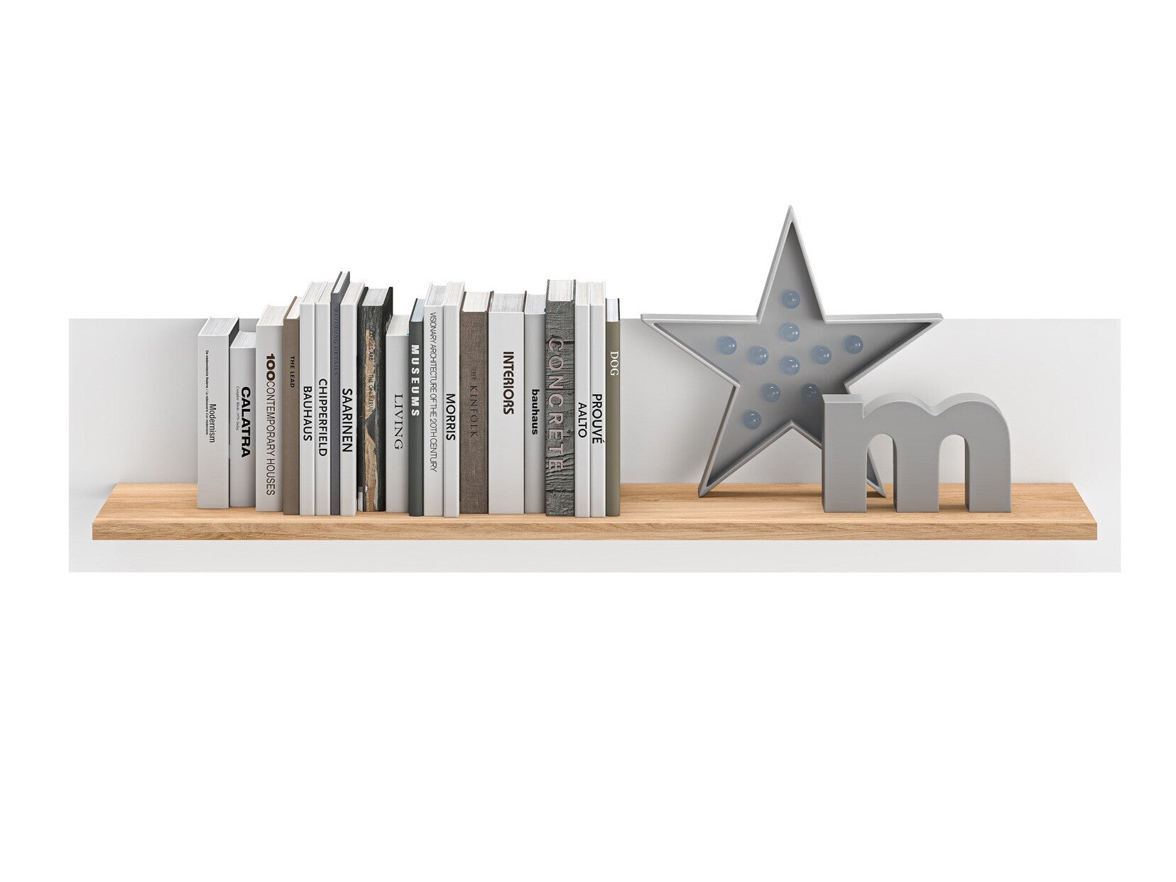 Pakabinama lentyna Torino 10 Alpine White/Honey Castello - shelf