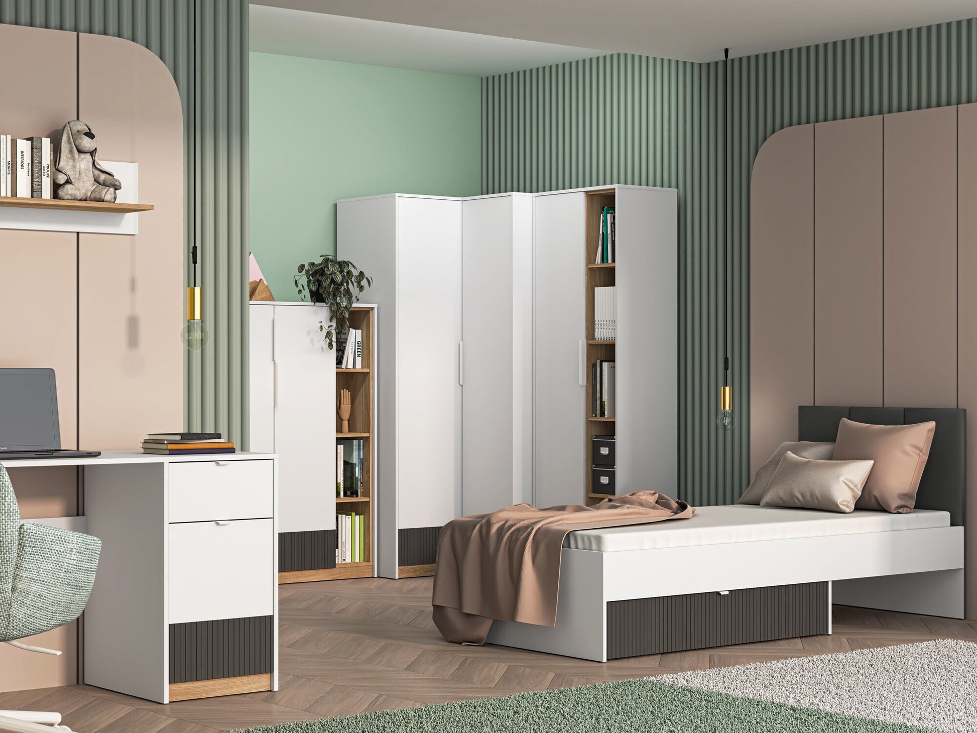 Pakabinama lentyna Torino 10 Alpine White/Honey Castello - shelf