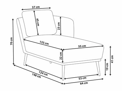 Kušetė ARTHEZE 520231, Spalva: Beige, Variantas: Dešininis