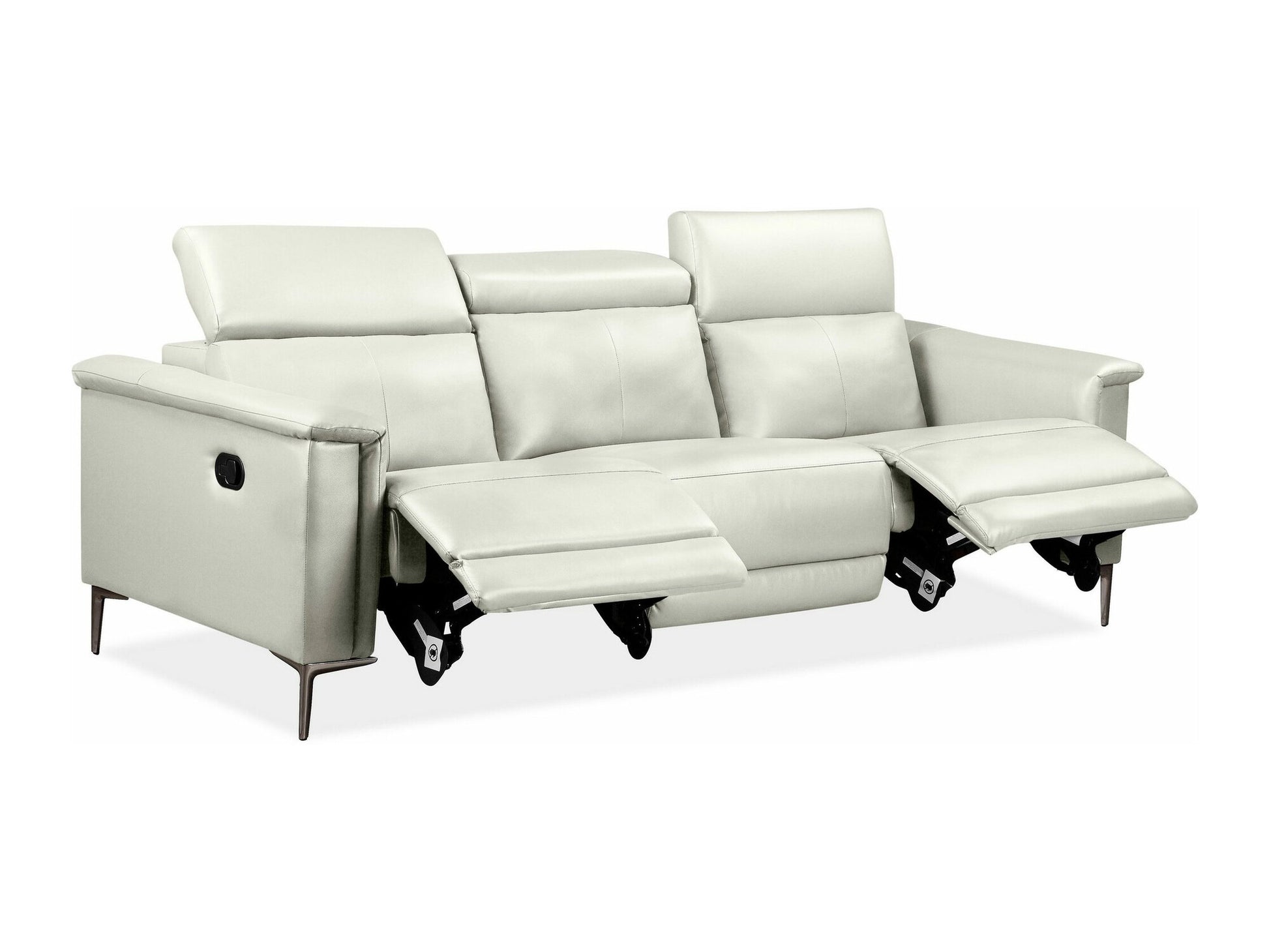 Sofa reglaineris Lund Sofa 3 Seater with 2 Rankinis Reglaineris in Kreminė PU 12081040 (Kreminė)