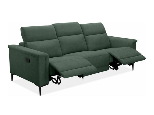Sofa reglaineris Lund Sofa 3 Seater with 2 Rankinis Reglaineris in Tamsi Žalia Gobelenas 12081496 (Tamsi žalia)