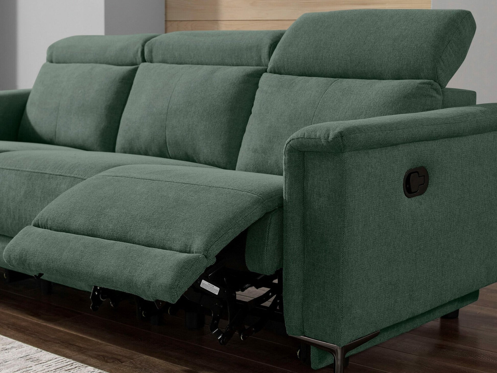 Sofa reglaineris Lund Sofa 3 Seater with 2 Rankinis Reglaineris in Tamsi Žalia Gobelenas 12081496 (Tamsi žalia)