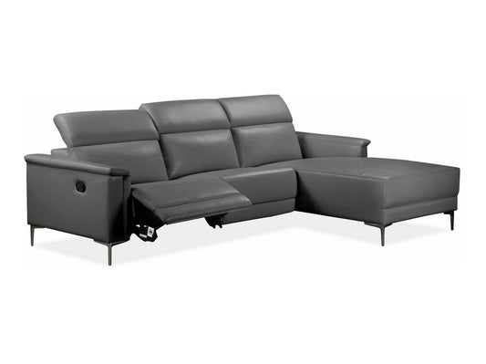 Minkštas kampas reglaineris Lund 3 Seater Sofa with 1 Rankinis Reglaineris, Spalva: Pilka, Variantas: Dešininis