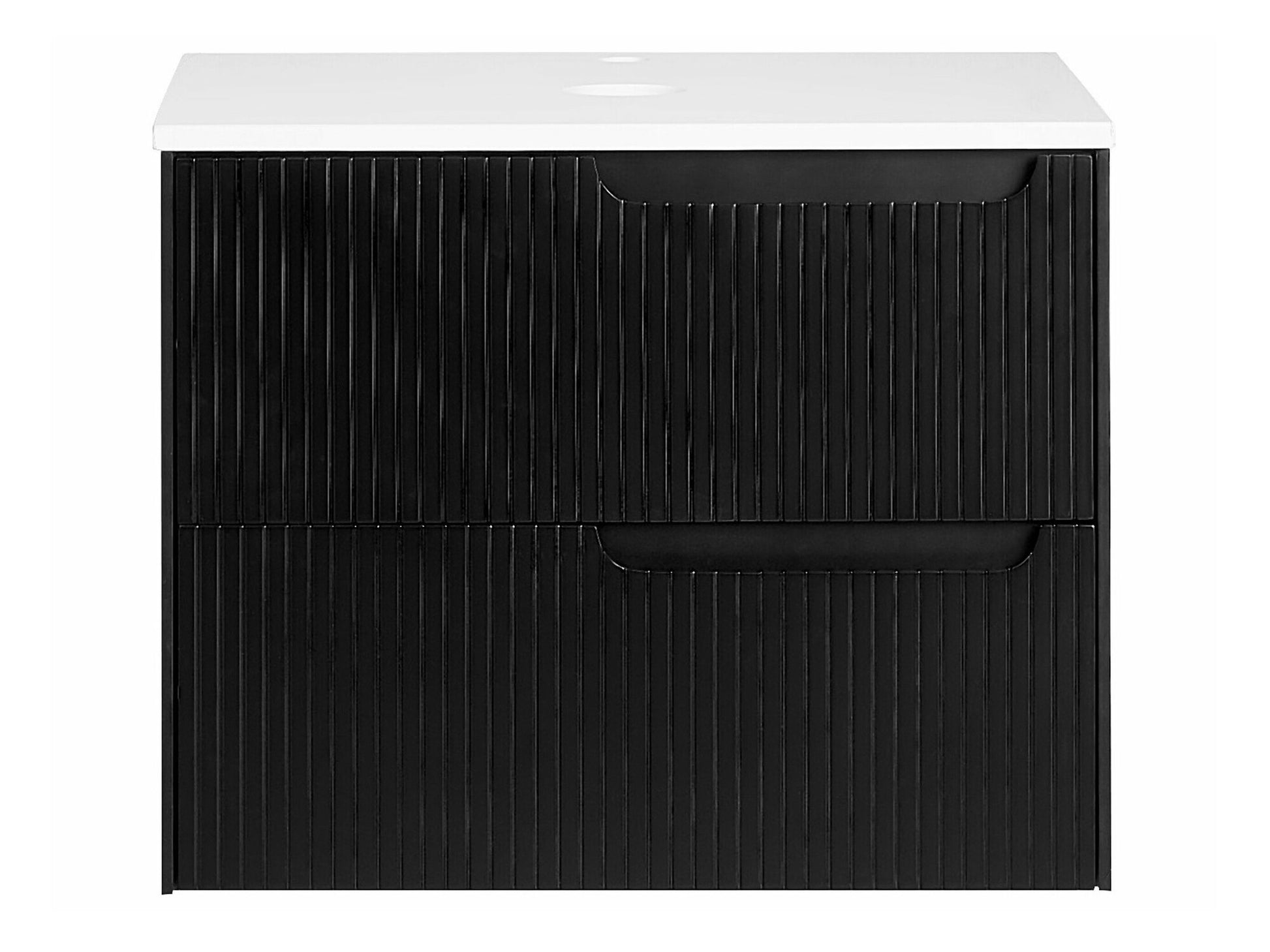 Pakabinama vonios spintelė praustuvui Bathroom Wall Mounted Spintelė 60 x 52 cm Juoda QUINTELA 526619 (Juoda)