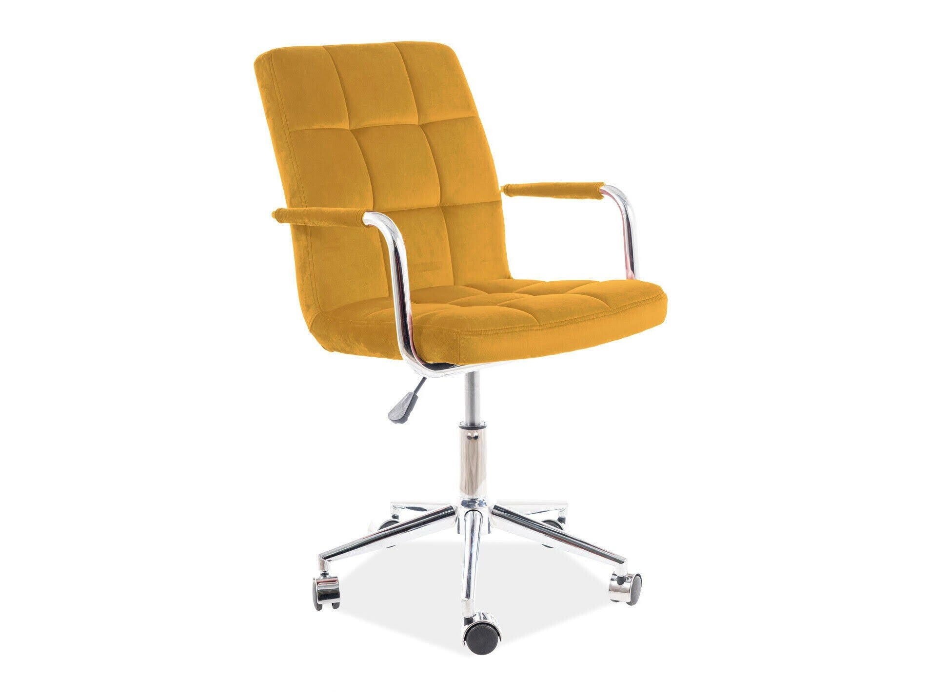 Biuro kėdė Q-022 Velvetas OBRQ022VCU, Spalva: Geltona