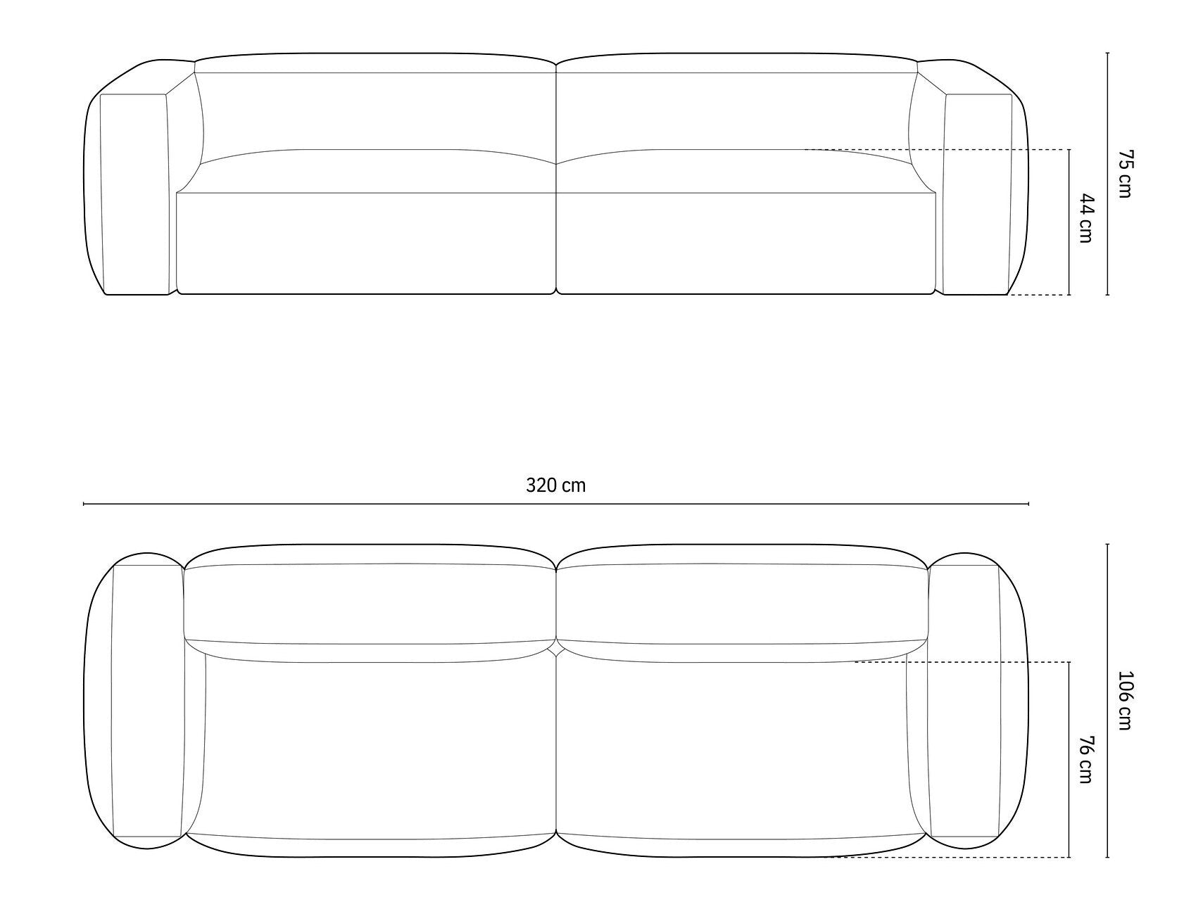 Modulinė sofa Martina MIC_4S_169_F1_MARTINA2, Spalva: Boston Water Green 3942359
