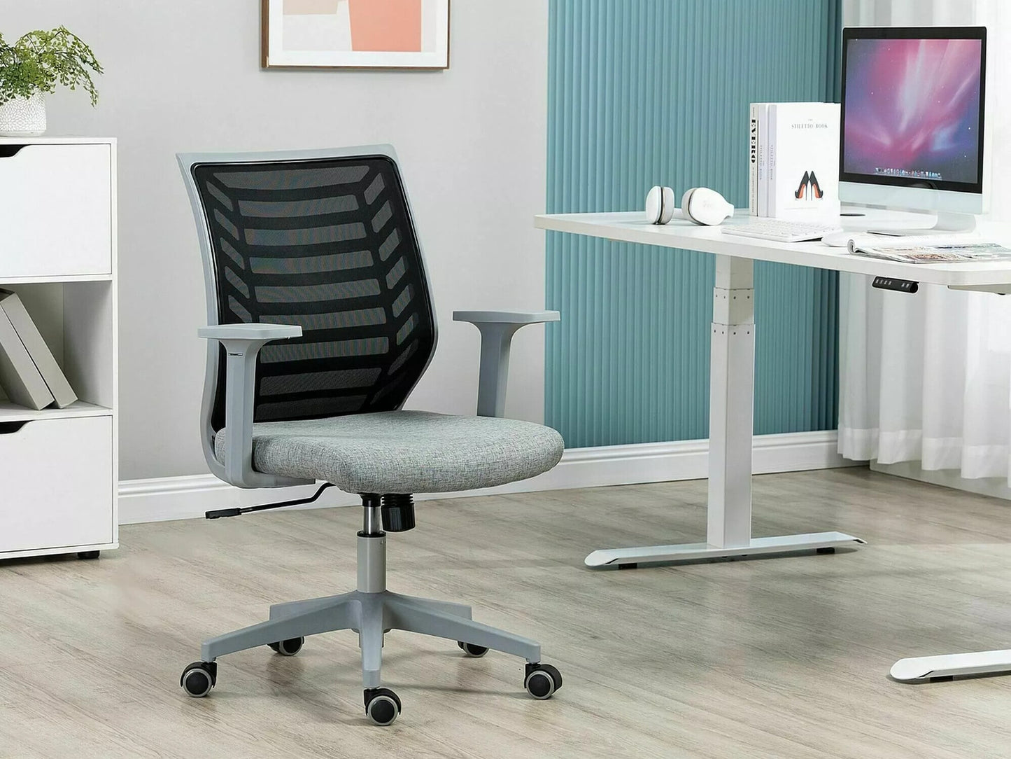 Biuro kėdė Q-320 OBRQ320CS, Spalva: Pilka + Juoda