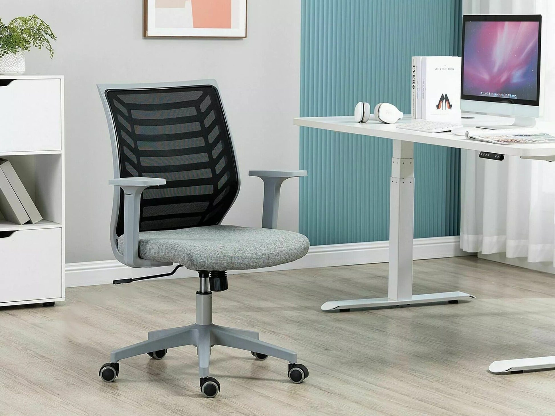 Biuro kėdė Q-320 OBRQ320CS, Spalva: Pilka + Juoda