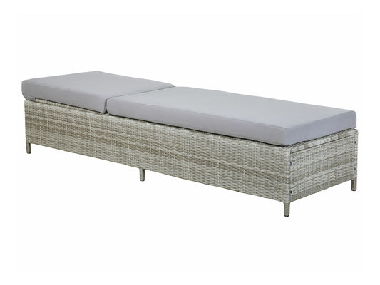 Lauko gultas PE Rattan Reclining Sun Lounger Pilka TURIN II 152607 (Pilka)