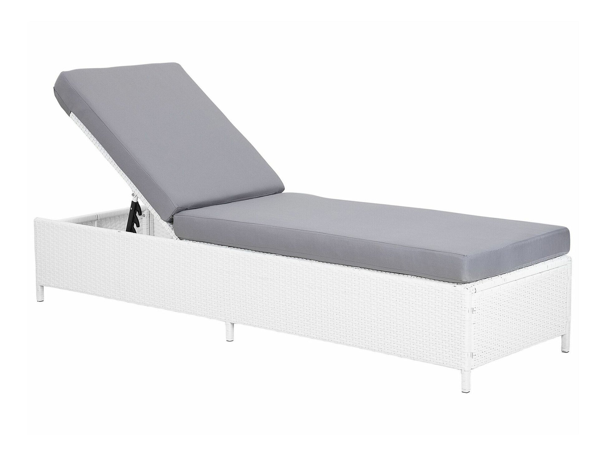 Lauko gultas PE Rattan Reclining Sun Lounger Balta TURIN II 152602 (Balta)