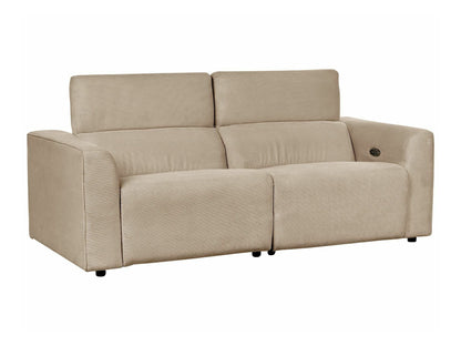 Sofa reglaineris 2 Seater Corduroy Elektrinis Reglaineris Sofa with USB Port ULVEN Sand Beige 468194 (Šviesi ruda)