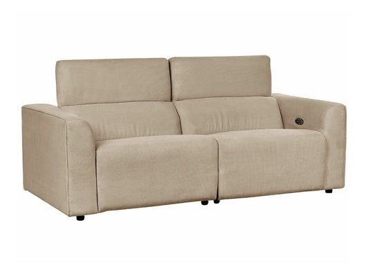 Sofa reglaineris 2 Seater Corduroy Elektrinis Reglaineris Sofa with USB Port ULVEN Sand Beige 468194 (Šviesi ruda)