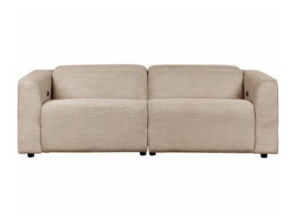 Sofa reglaineris 2 Seater Corduroy Elektrinis Reglaineris Sofa with USB Port ULVEN Sand Beige 468194 (Šviesi ruda)