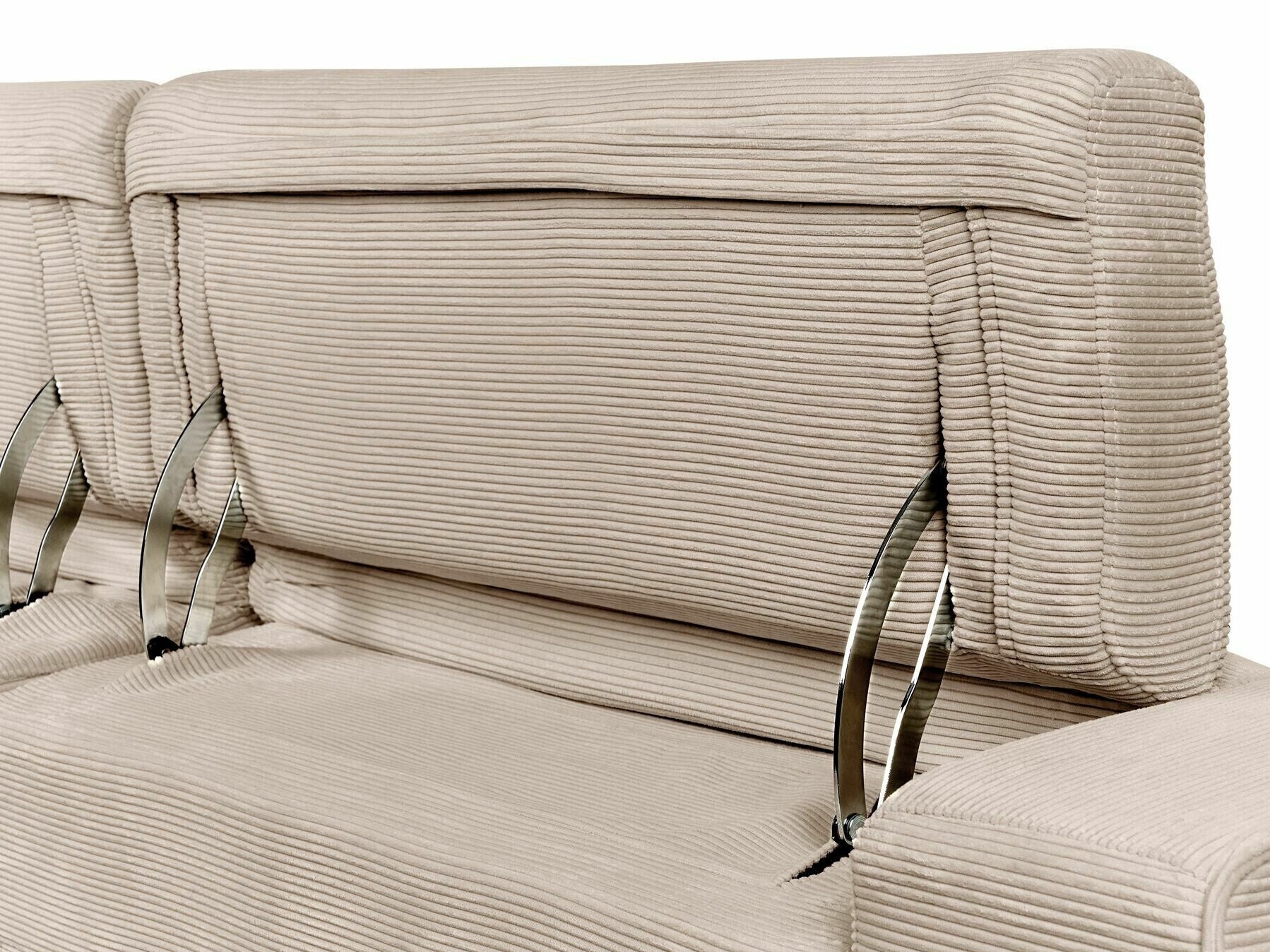 Sofa reglaineris 2 Seater Corduroy Elektrinis Reglaineris Sofa with USB Port ULVEN Sand Beige 468194 (Šviesi ruda)